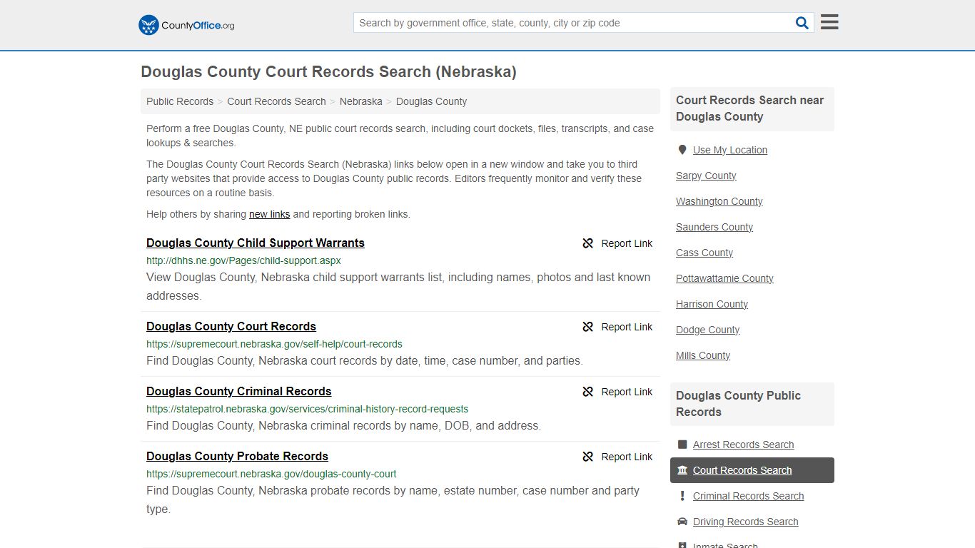 Douglas County Court Records Search (Nebraska) - County Office